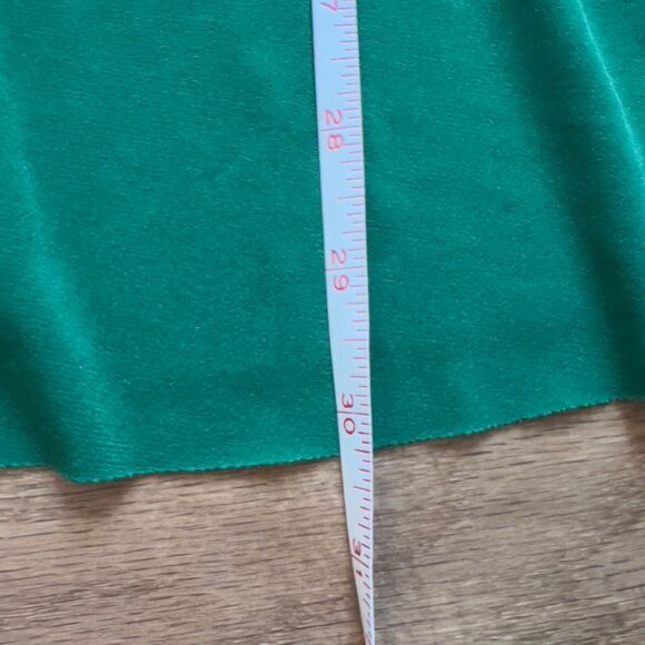 Susan Graver Top Size 3X Green Liquid Knit Tiered 3/4 Sleeve - Picture 5 of 7